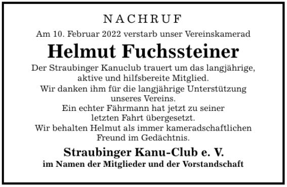 Nachruf Fuchssteiner